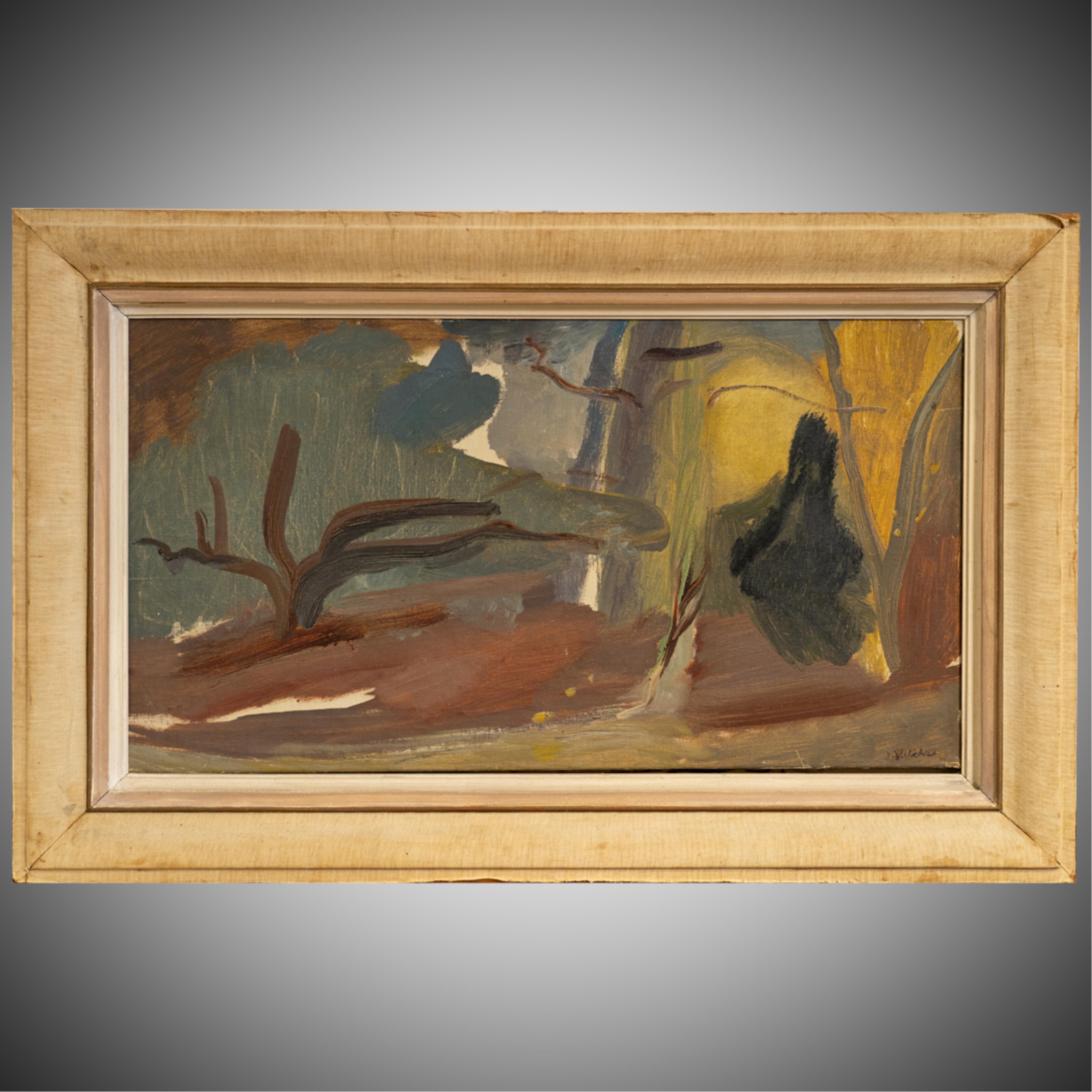 Ivon Hitchens (British, 1893-1979), Untitled landscape, oil on canvas, 20 x 74cm